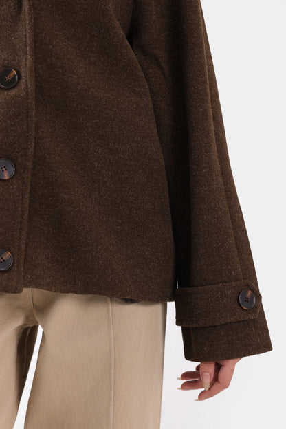 Hooded Button-Down Coat - Cougar Clothing