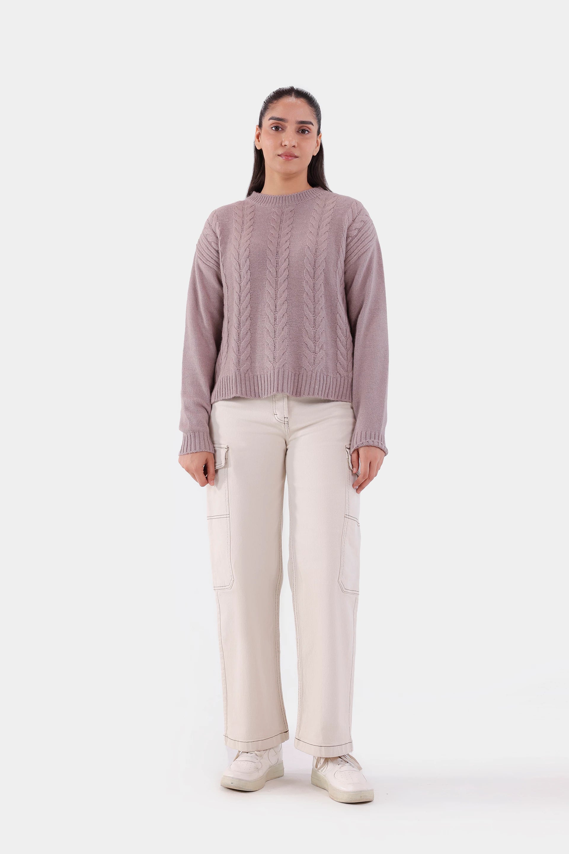 Cable Knit Sweater - Cougar Clothing