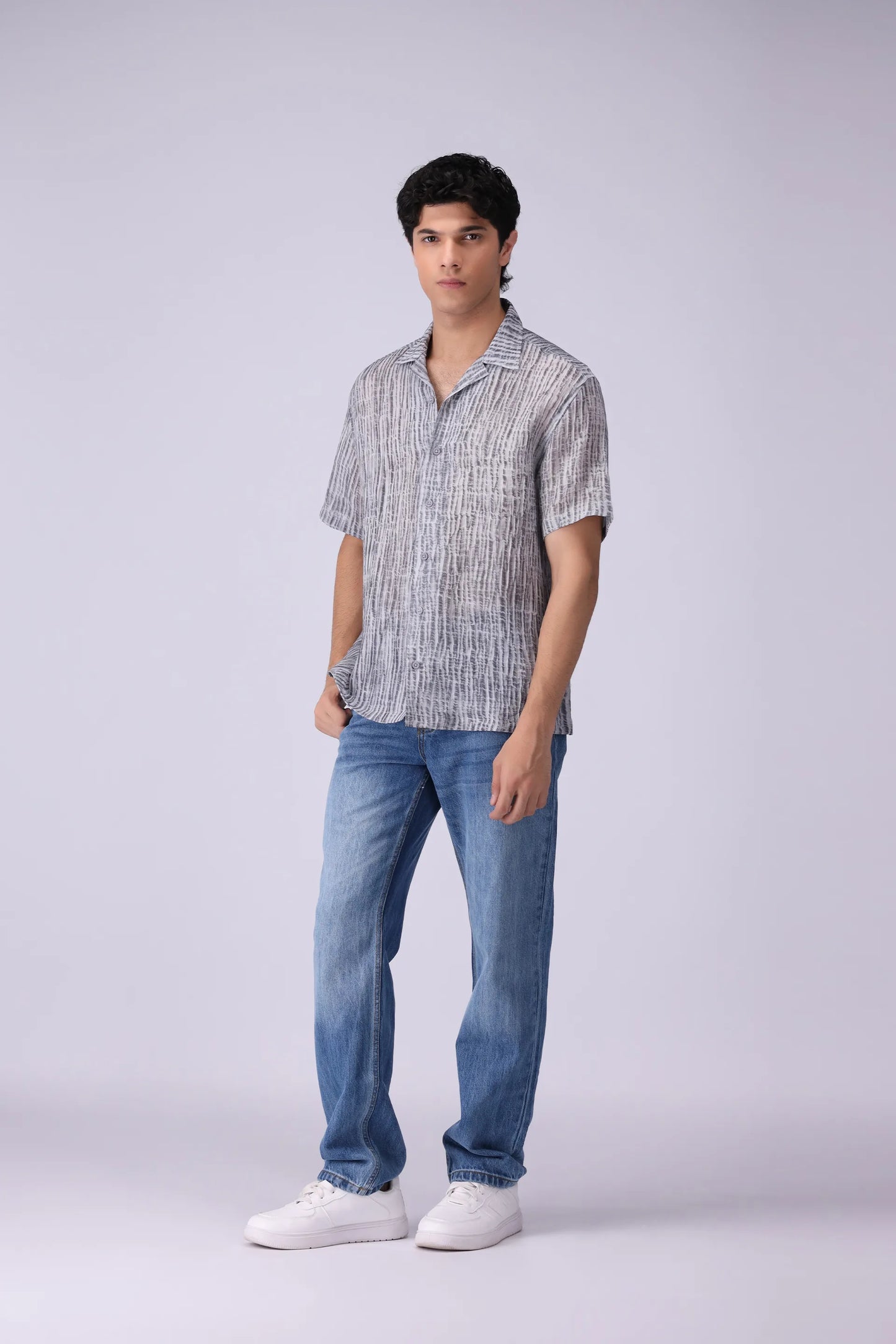 Tie-Dye Textured Shirt - Cougar Clothing