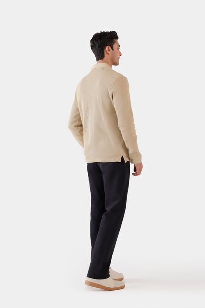 Waffle Knit Polo - Cougar Clothing