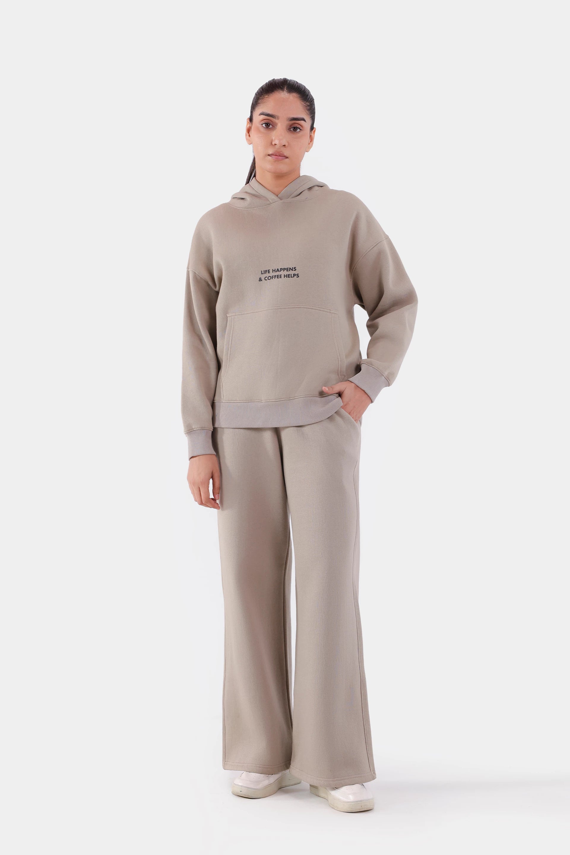 Slogan Printed Hoodie - Cougar Clothing