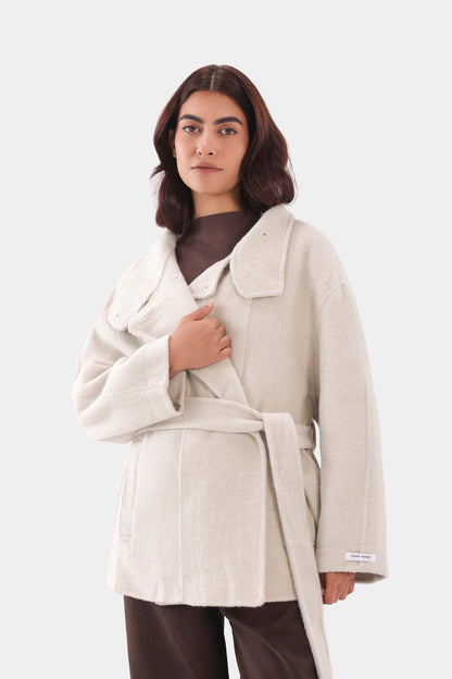 Belted Wrap Coat - Cougar Clothing