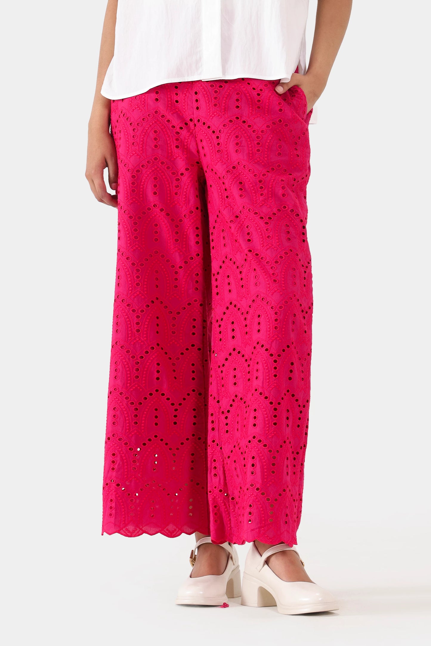Schiffli Embroidered Trousers - Cougar Clothing