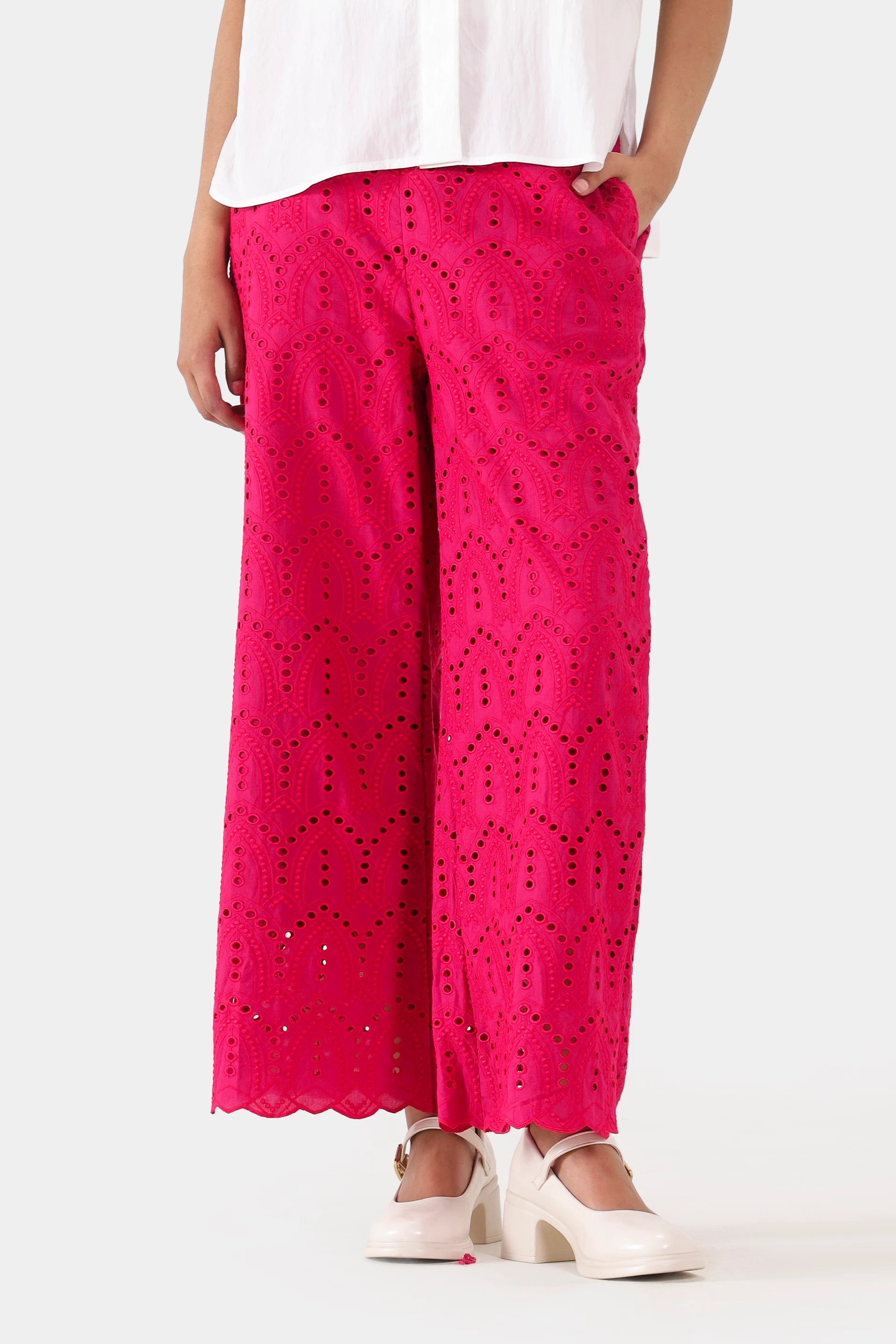 Schiffli Embroidered Trousers - Cougar Clothing