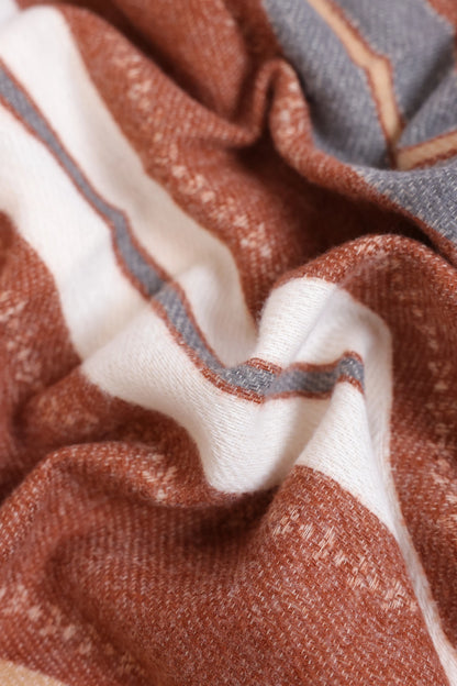 Striped Knitted Shawl - Cougar Clothing