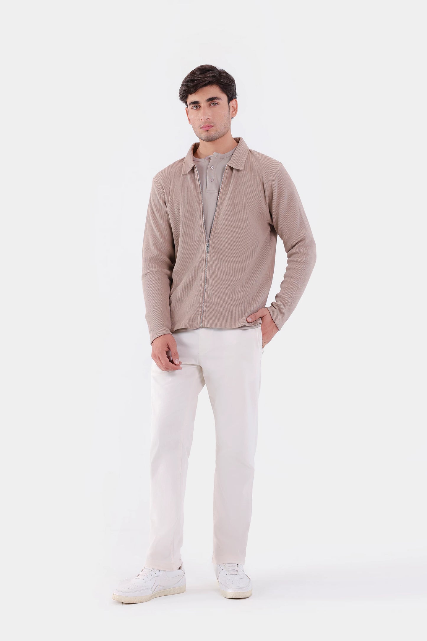 Waffle Knit Jacket - Cougar Clothing