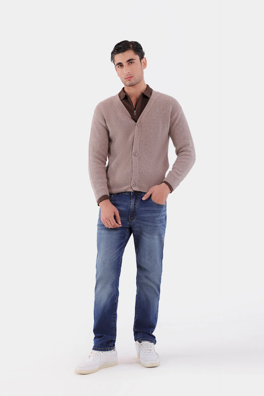 V-Neck Button-Front Cardigan - Cougar Clothing