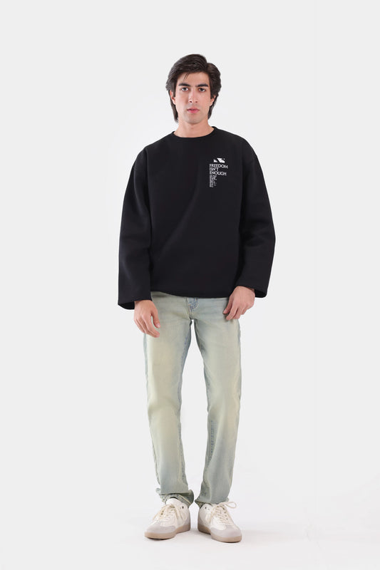 Oversized Graphic Fleece Sweatshirt - Cougar Clothing