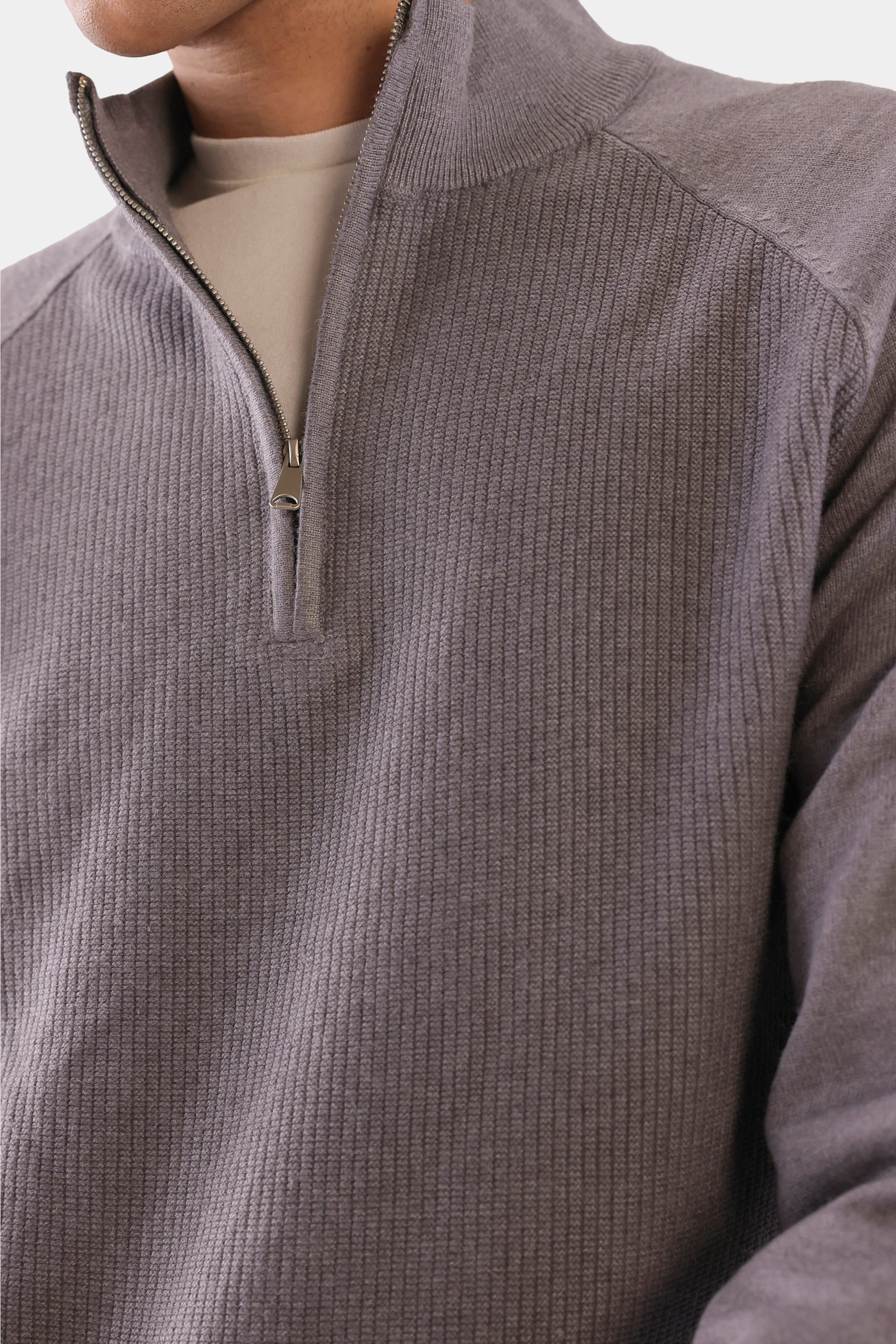 Raglan Quarter Zip Sweater - Cougar Clothing