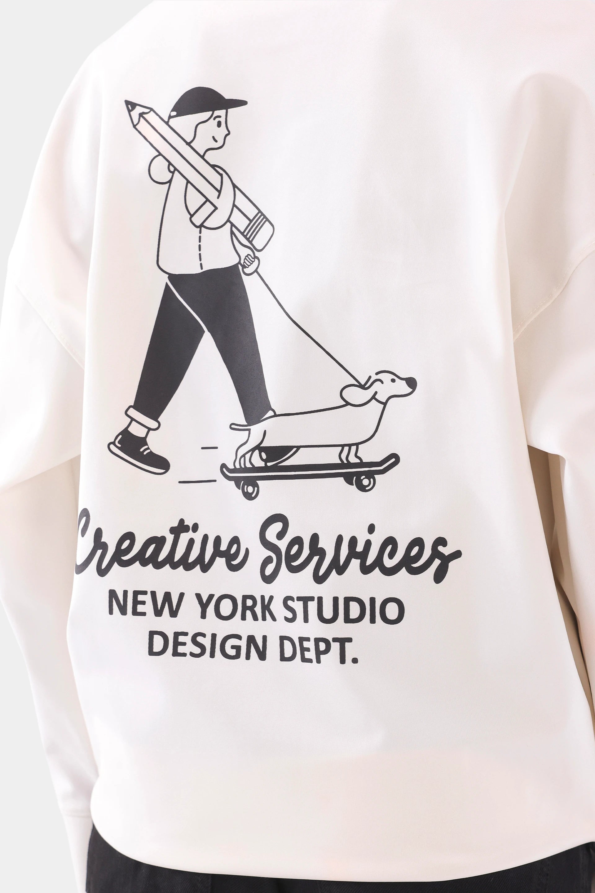 Oversized Back Printed Sweatshirt - Cougar Clothing