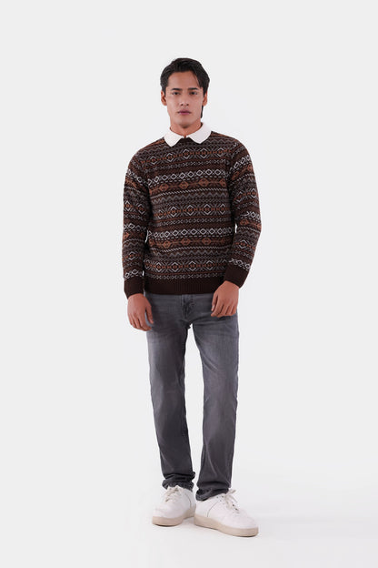 Jacquard Knit Sweater - Cougar Clothing