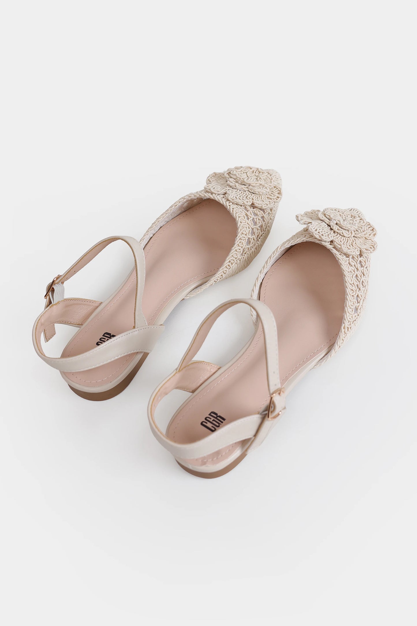 Embroidered Slingback Sandals - Cougar Clothing