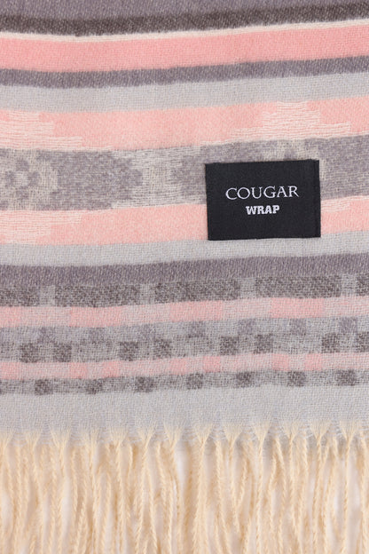 Horizontal Stripe Knit Shawl - Cougar Clothing