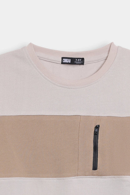 Paneled Pique T-Shirt - Cougar Clothing