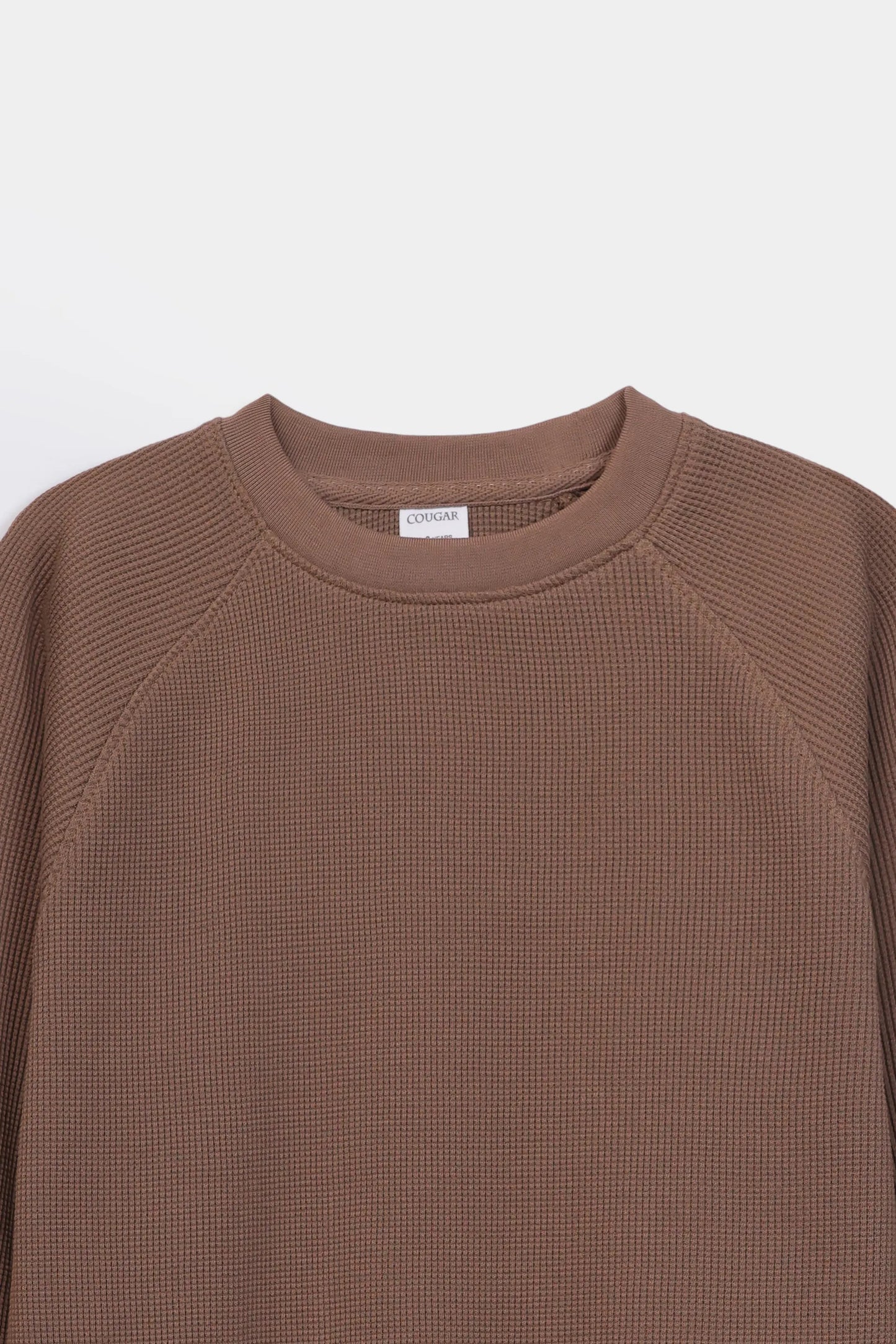 Waffle Knit Sweatshirt - Cougar Clothing