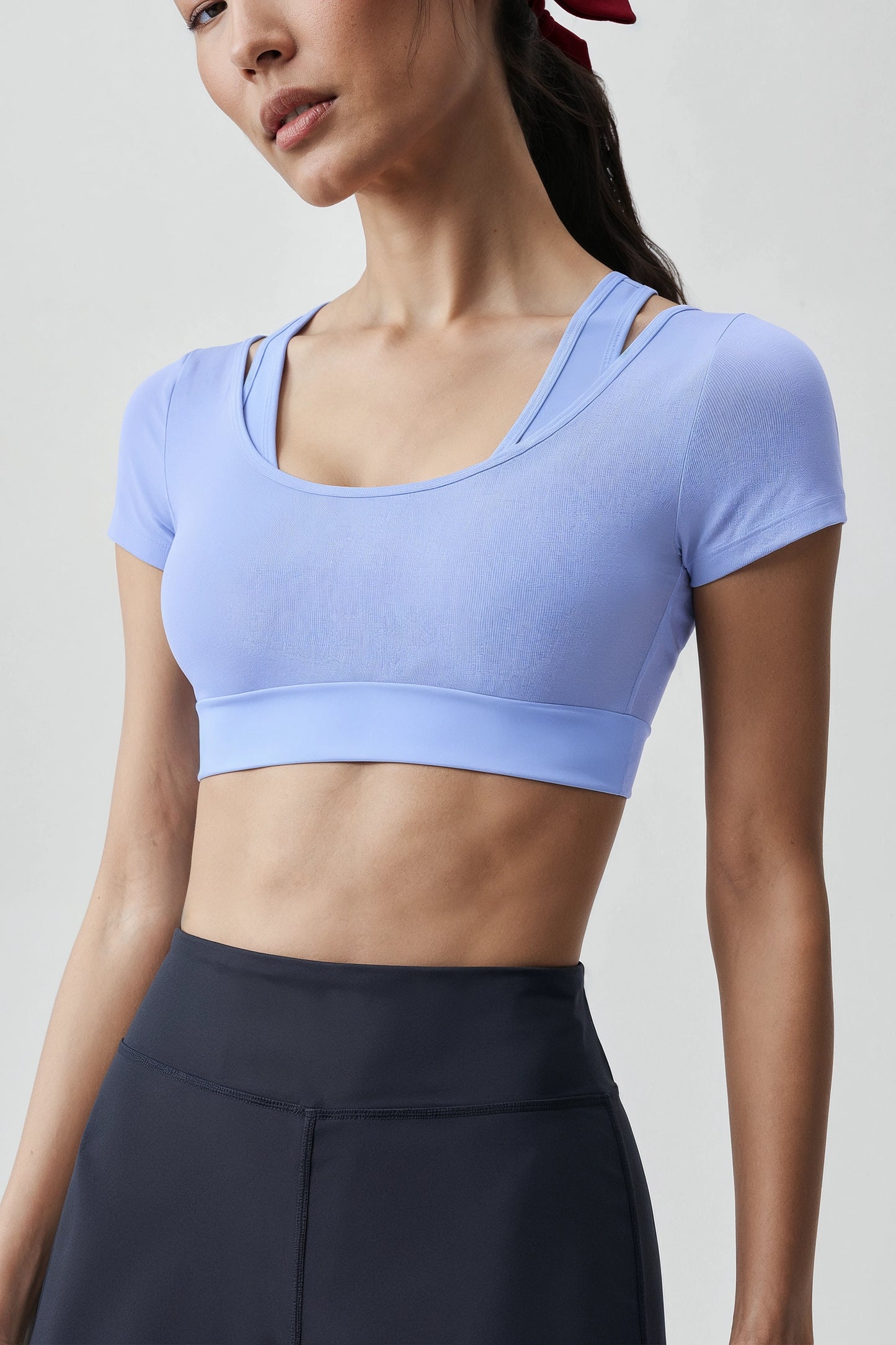 Activewear Cut-Out Crop Top