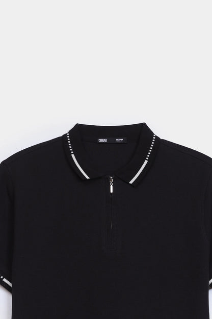 Quarter Zip Polo - Cougar Clothing