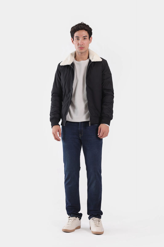 Contrast Sherpa Collar Jacket - Cougar Clothing