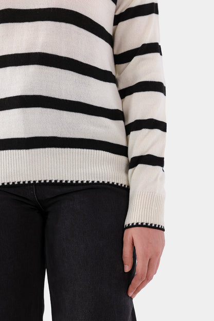 Striped Knit Sweater - Cougar Clothing