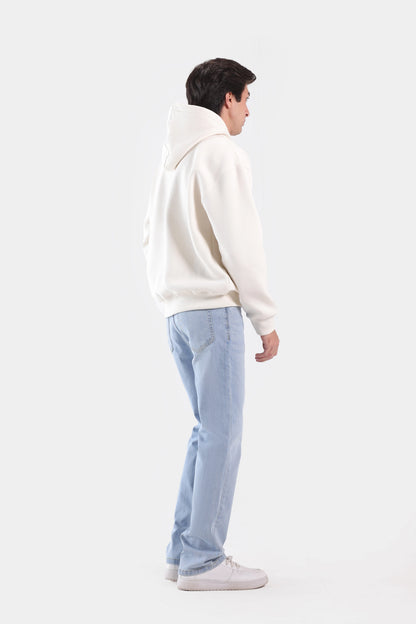 Text Print Fleece Hoodie - Cougar Clothing