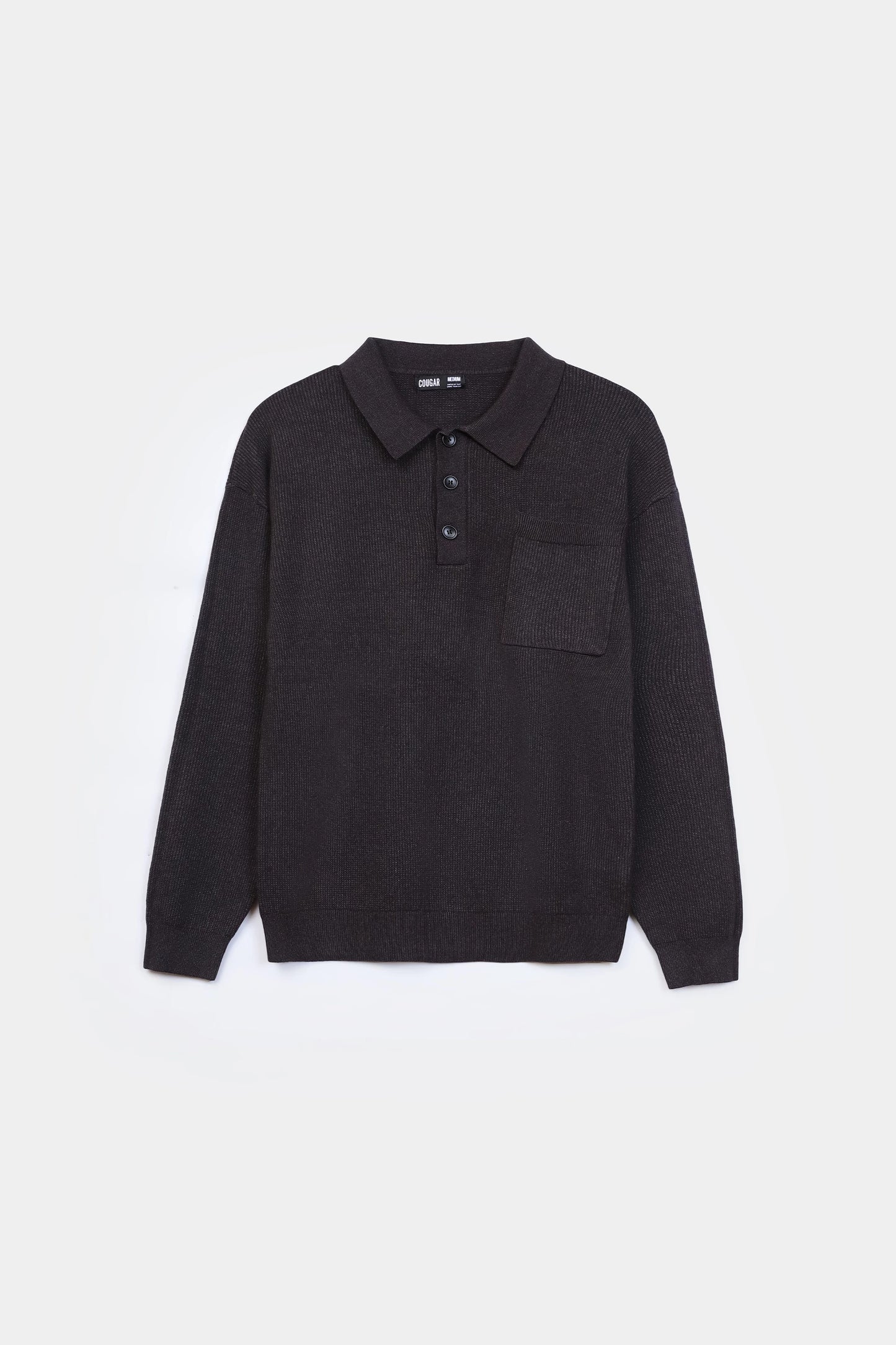 Patch Pocket Sweater Polo - Cougar Clothing