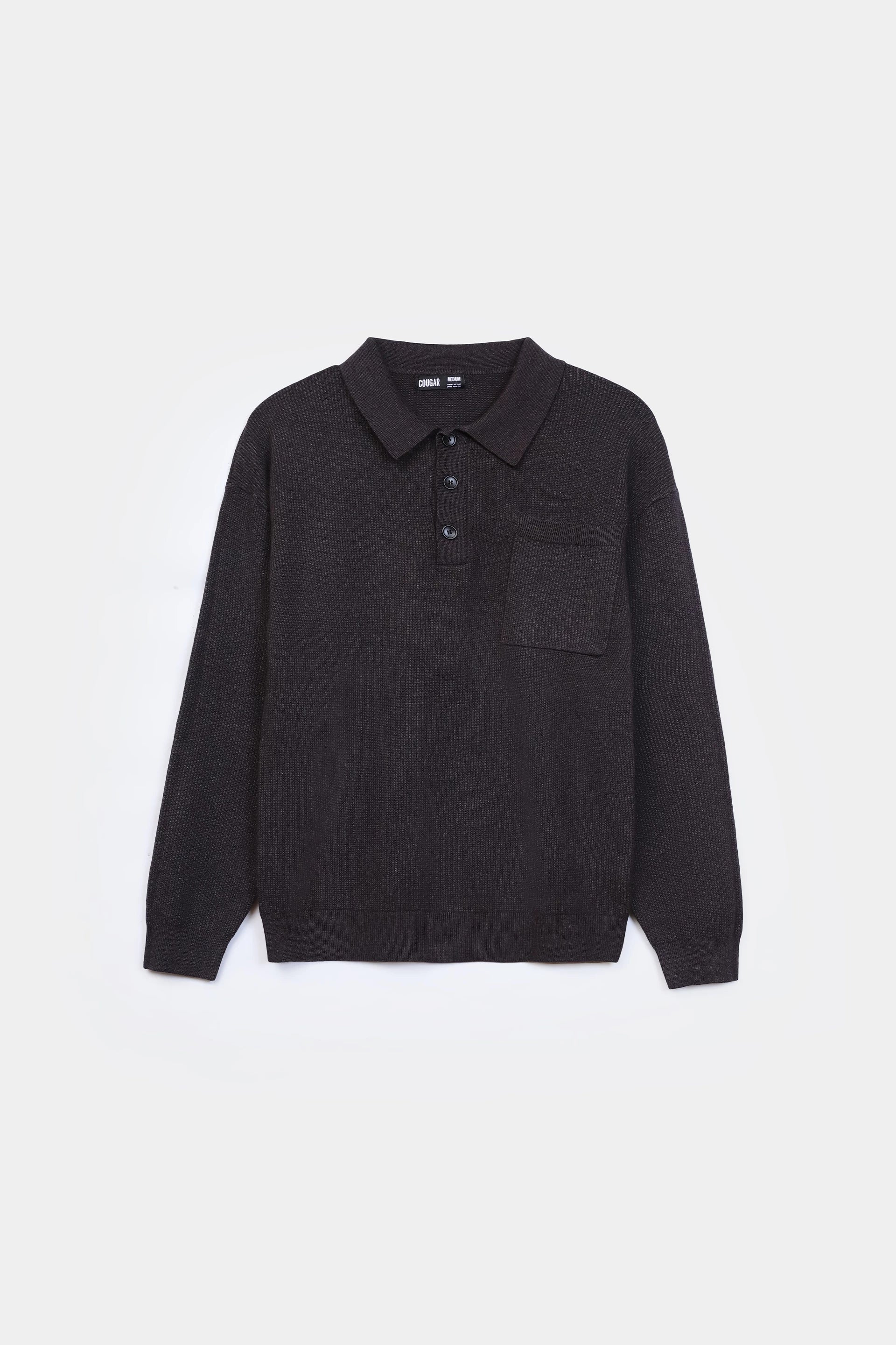 Patch Pocket Sweater Polo - Cougar Clothing
