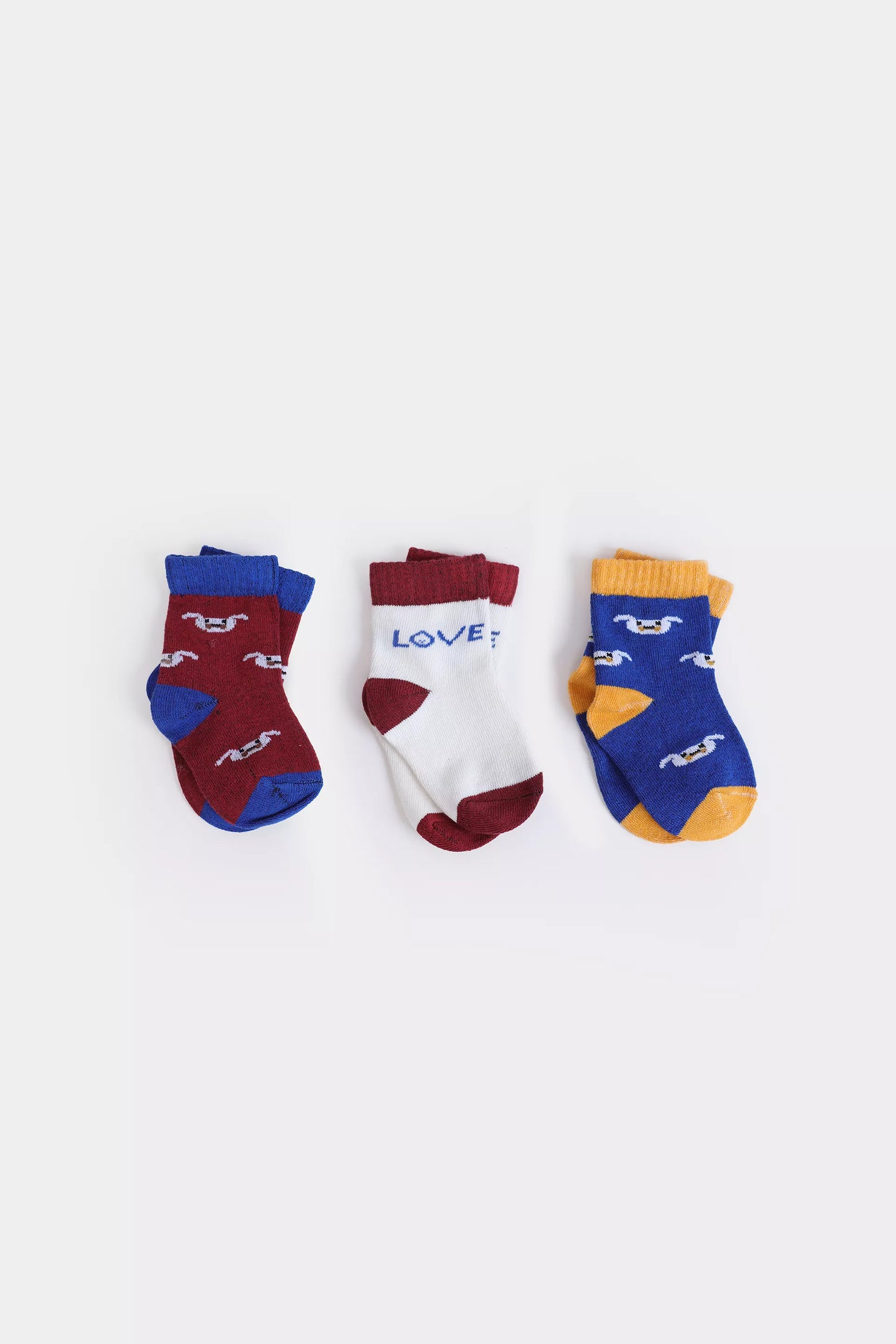 Pack of 3 Short Crew Socks - Cougar Clothing