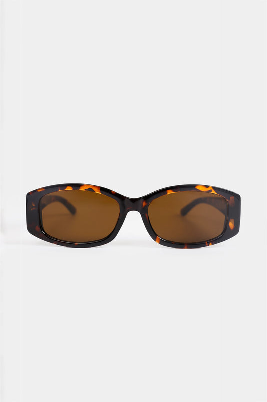 Tortoiseshell Rectangular Fame Sunglasses - Cougar Clothing