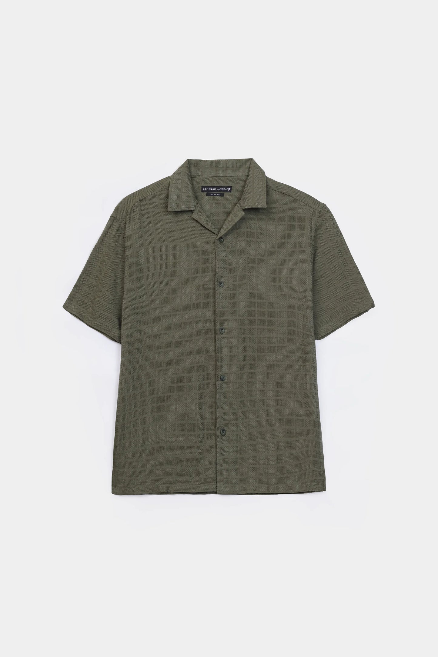 Textured Cotton Shirt - Cougar Clothing