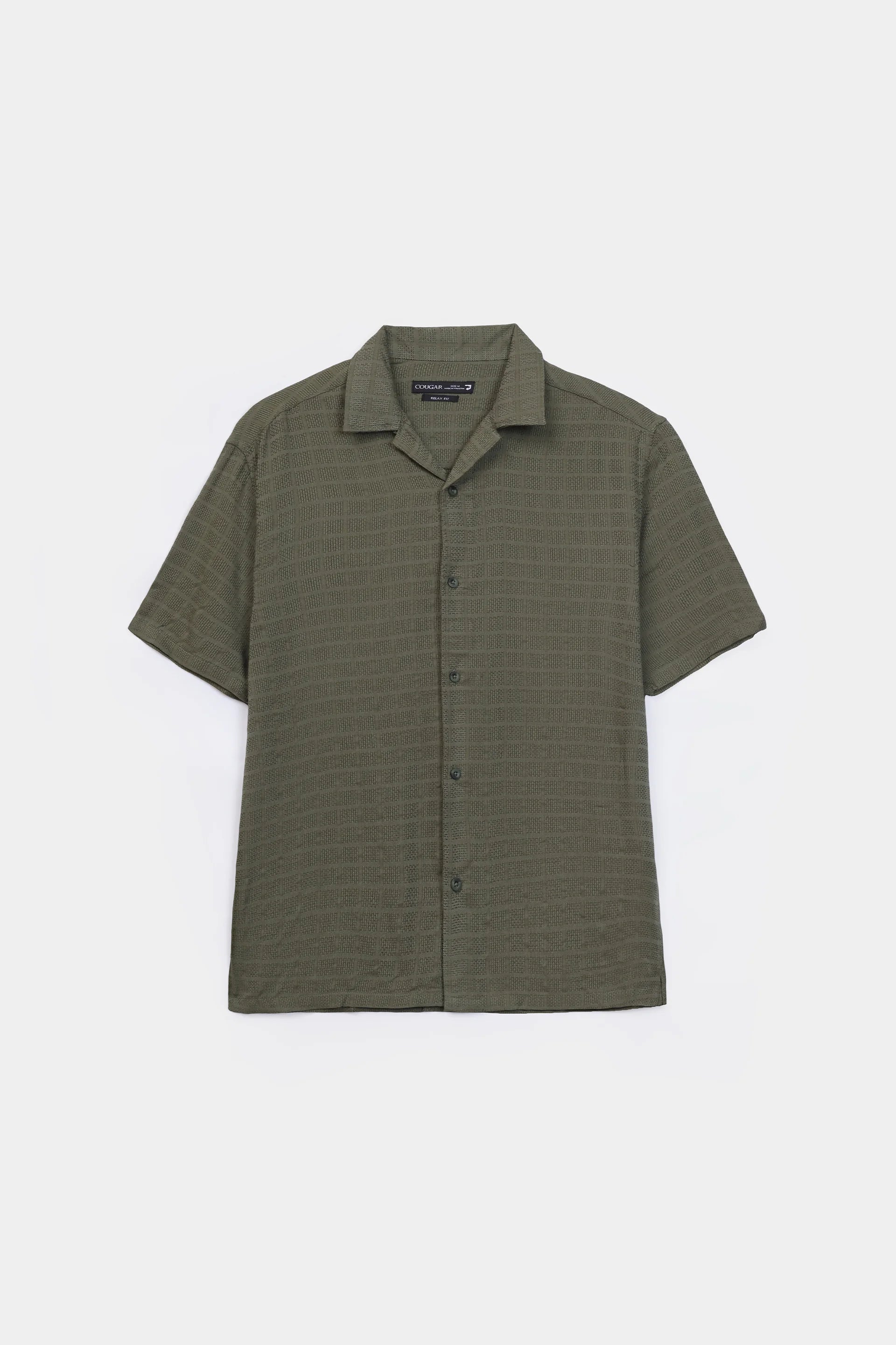 Textured Cotton Shirt - Cougar Clothing