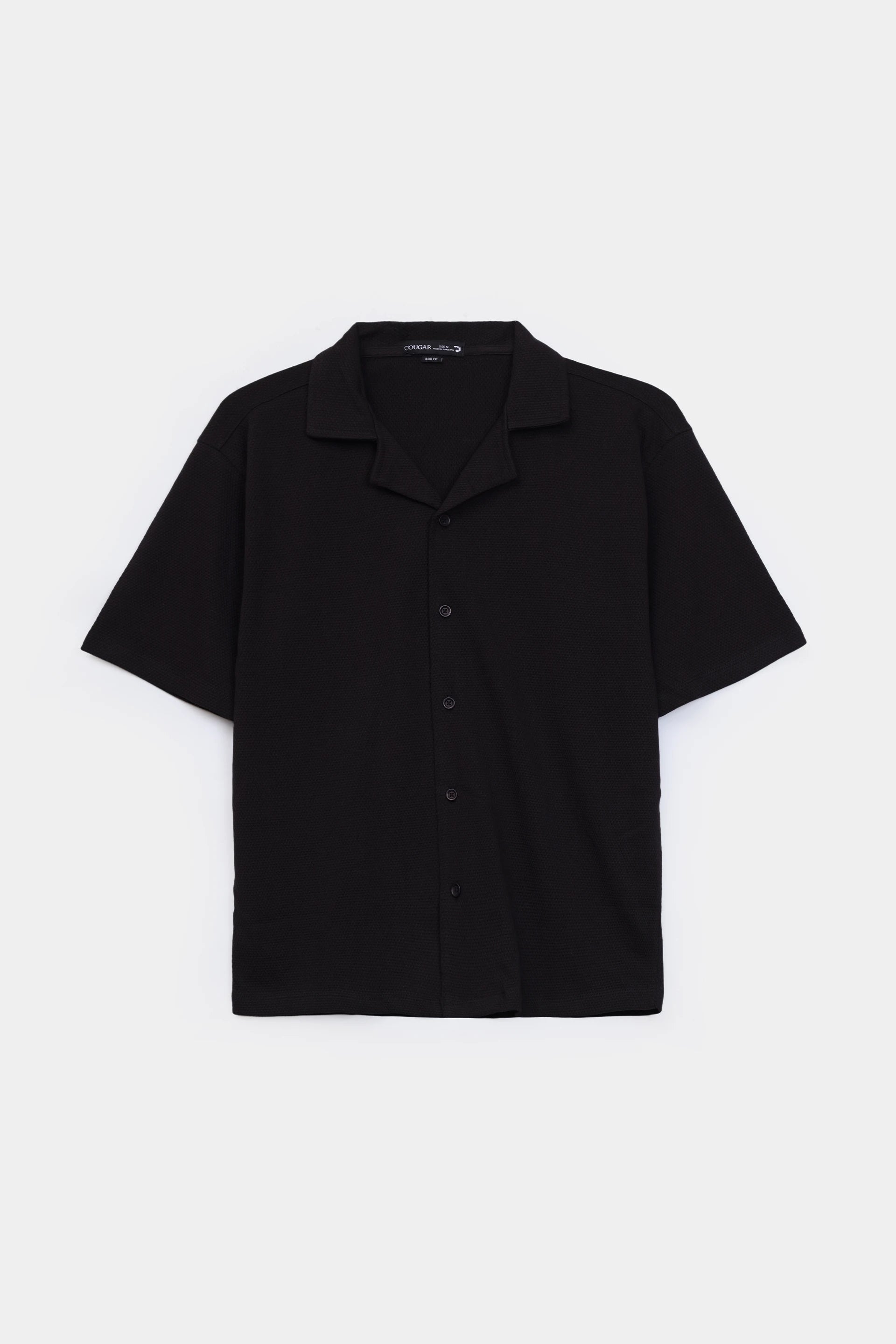 Popcorn Knit Boxy Shirt - Cougar Clothing