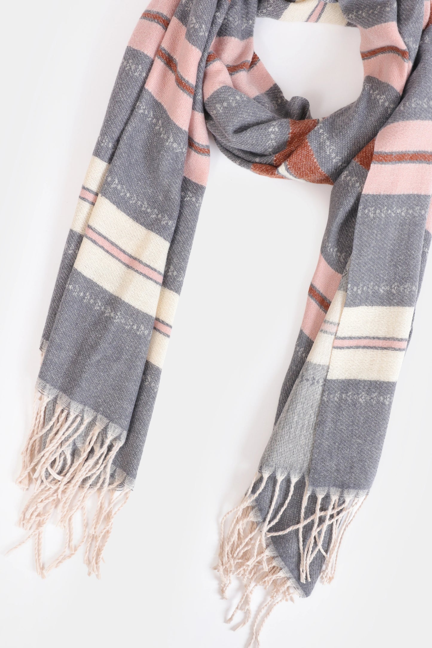 Striped Knitted Shawl - Cougar Clothing