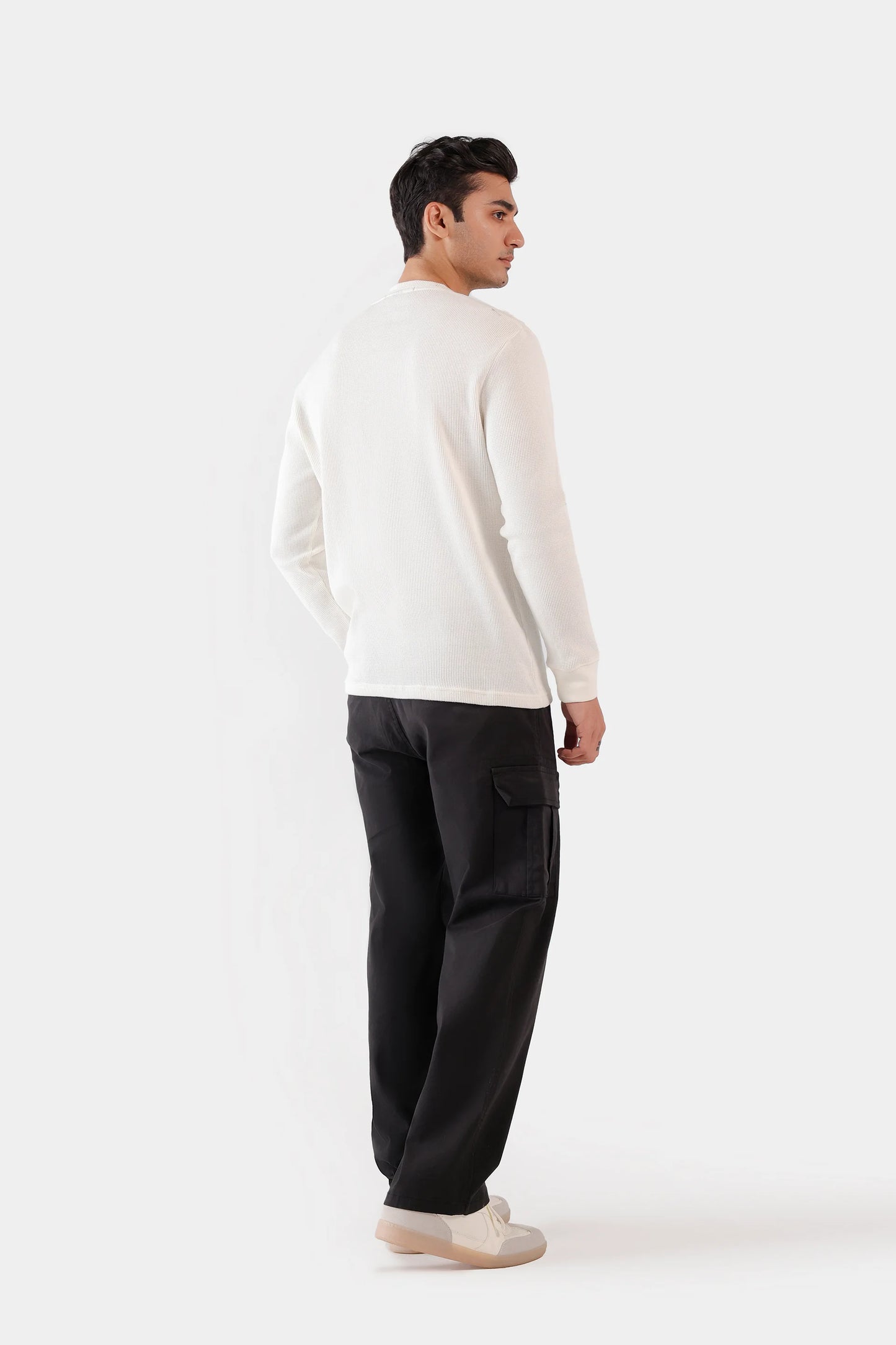 Waffle Knit Henley T-Shirt - Cougar Clothing