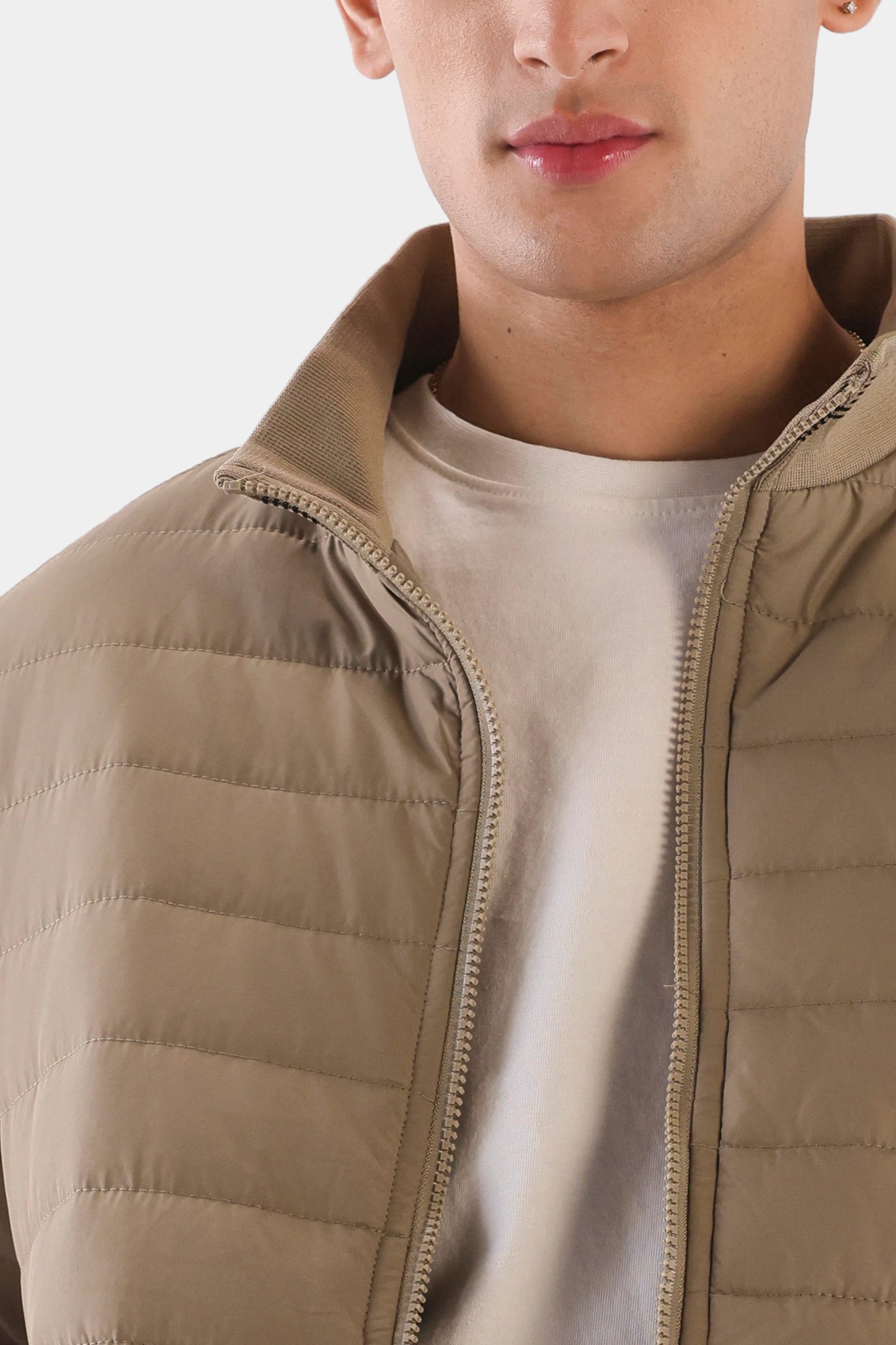Quilted Mock Neck Jacket - Cougar Clothing