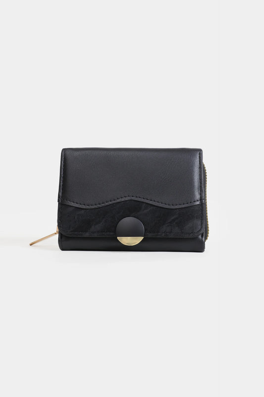 Textured Circle Lock Wallet - Cougar Clothing