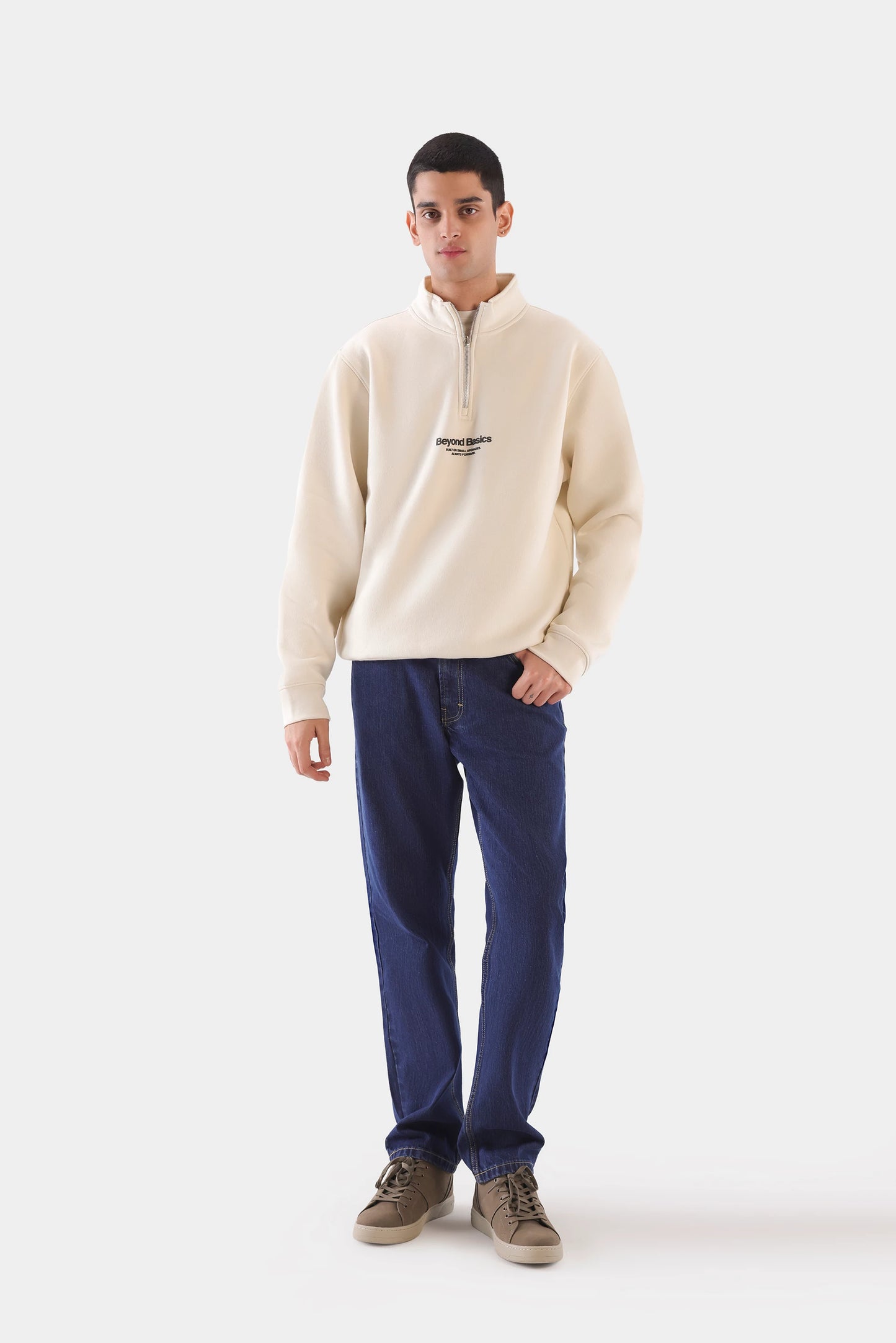 Quarter Zip Printed Sweatshirt - Cougar Clothing