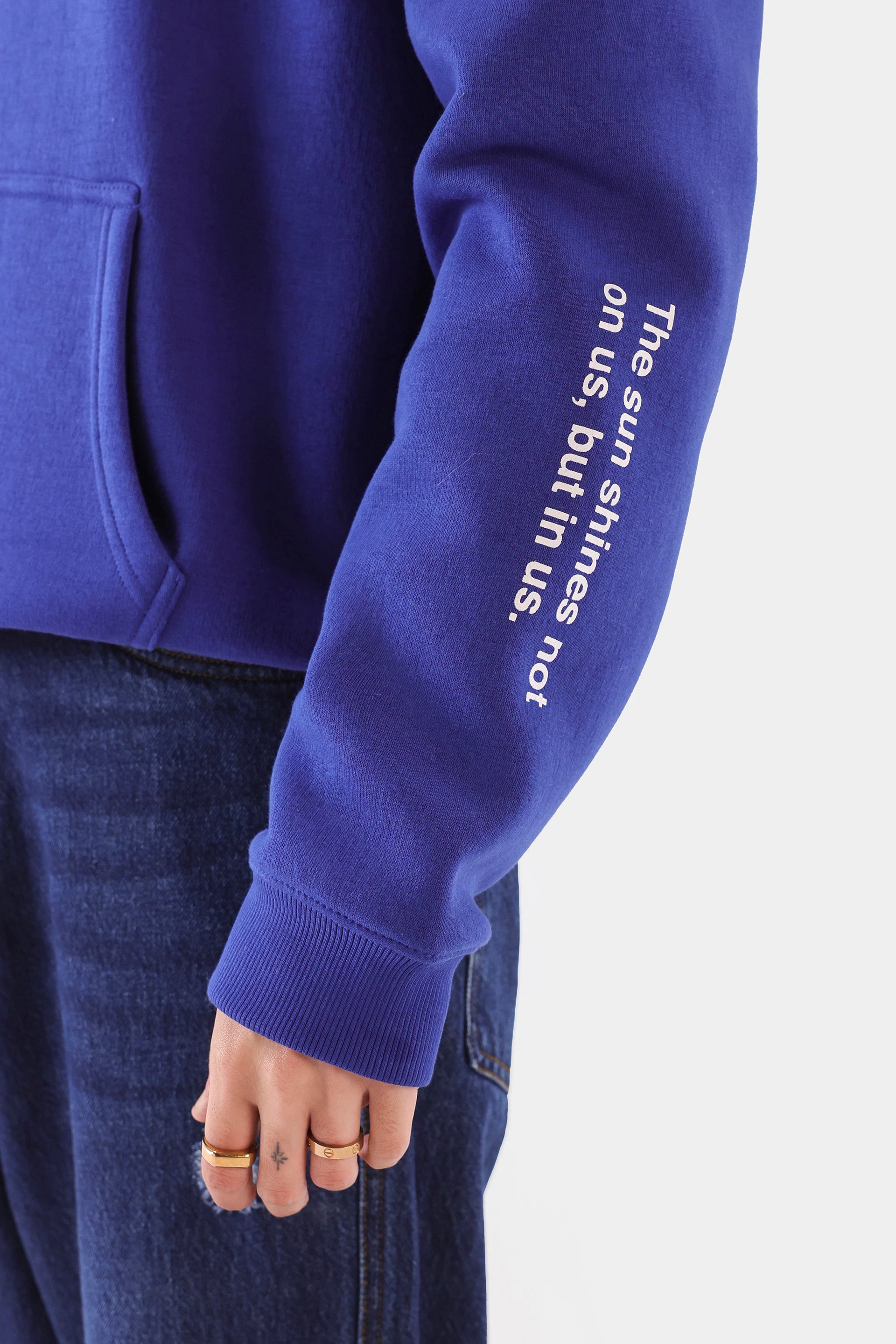 Drop-Shoulder Text Print Hoodie - Cougar Clothing