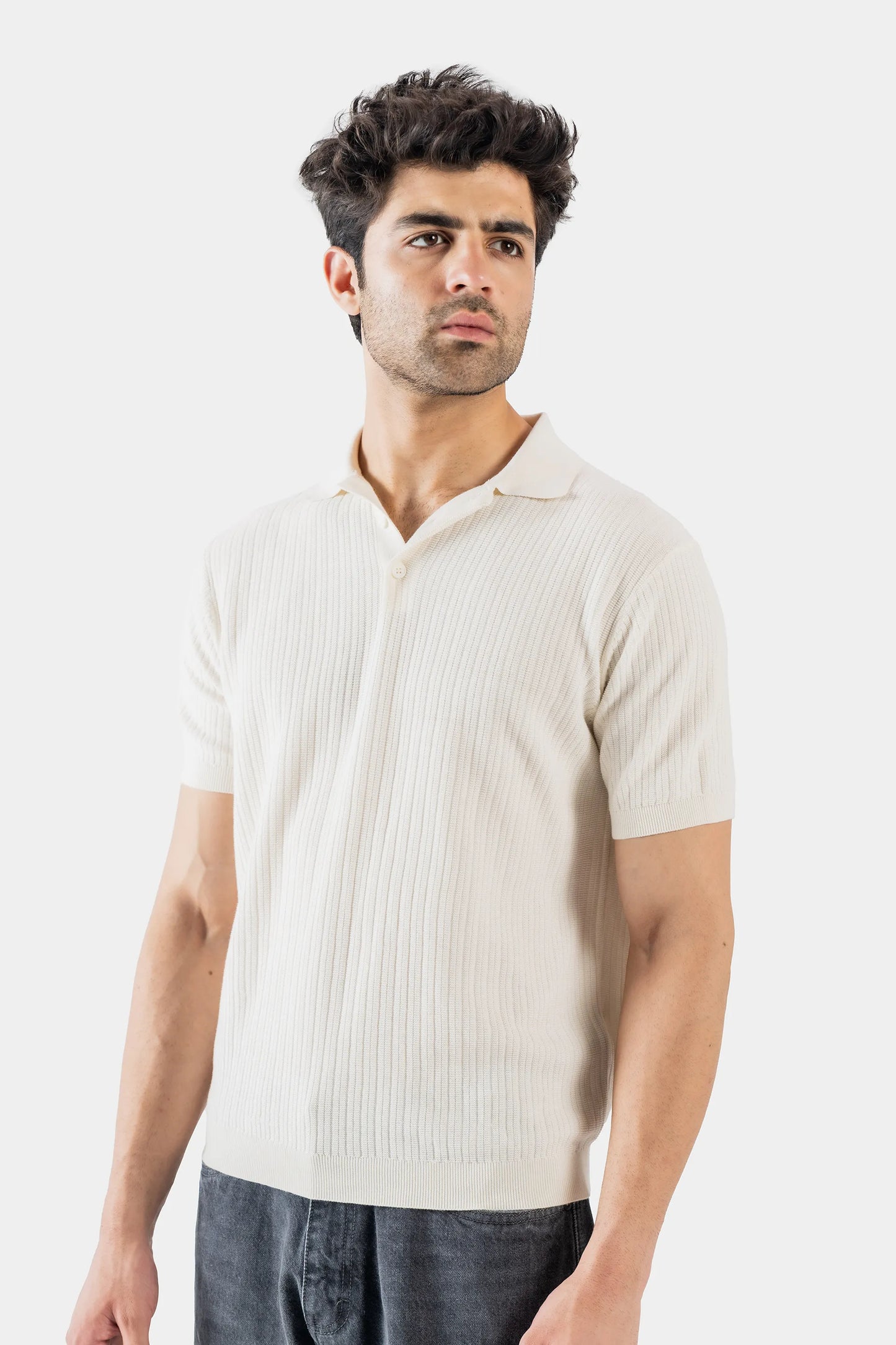 Vertical Knit Polo - Cougar Clothing
