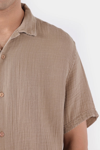 Muslin Resort Collar Shirt - Cougar Clothing