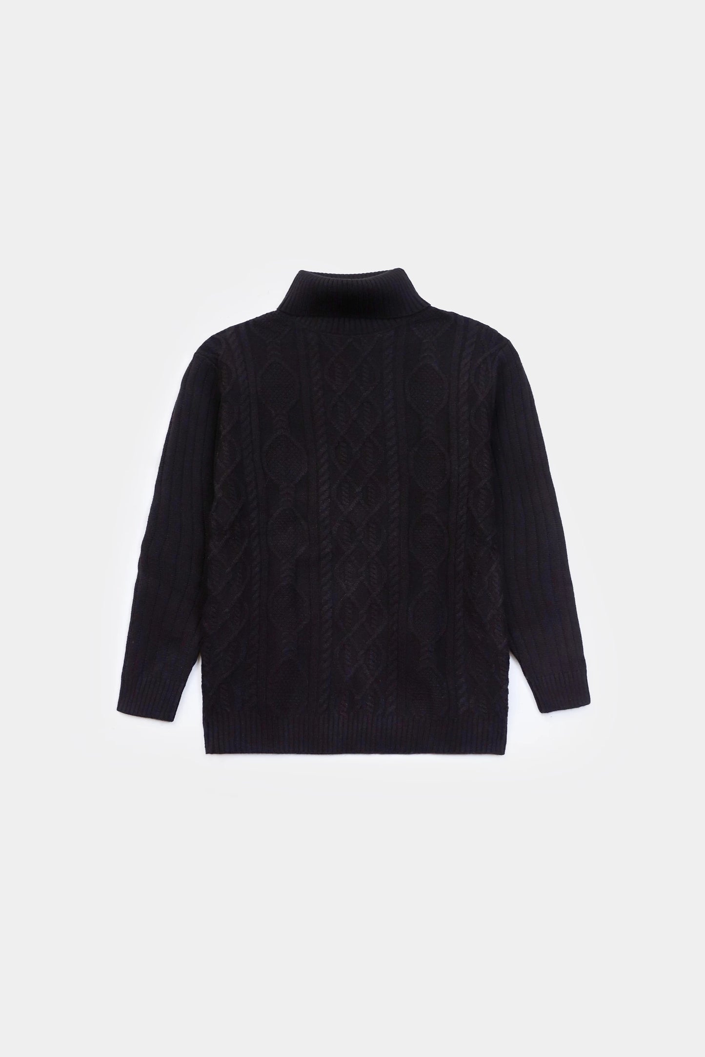 Textured Knit Roll Neck Sweater - Cougar Clothing