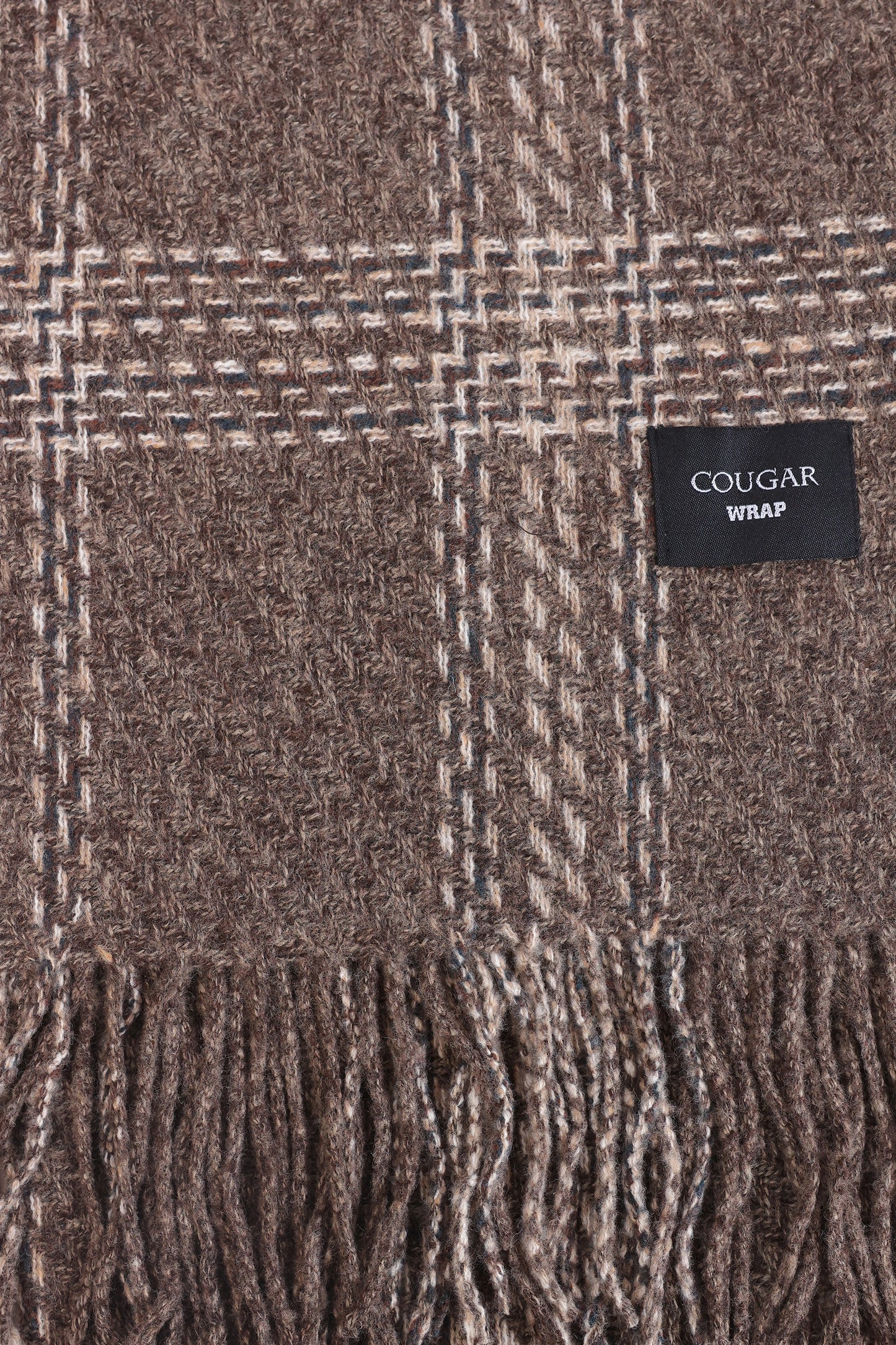 Chunky Check Knitted Shawl - Cougar Clothing