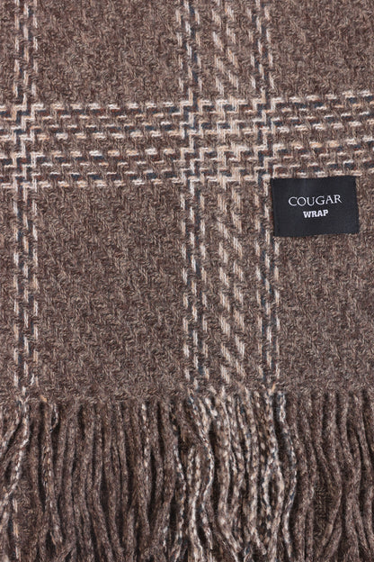 Chunky Check Knitted Shawl - Cougar Clothing