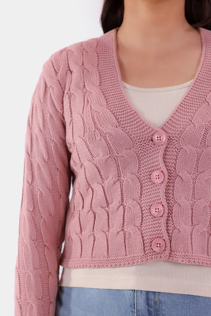 Cable Knit Cardigan - Cougar Clothing