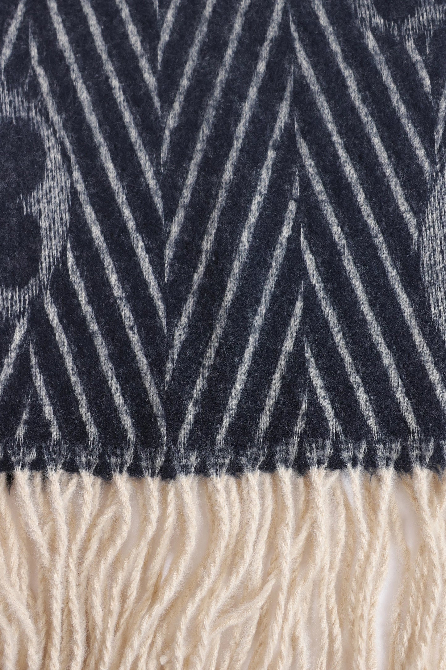 Contrast Striped Knit Shawl - Cougar Clothing