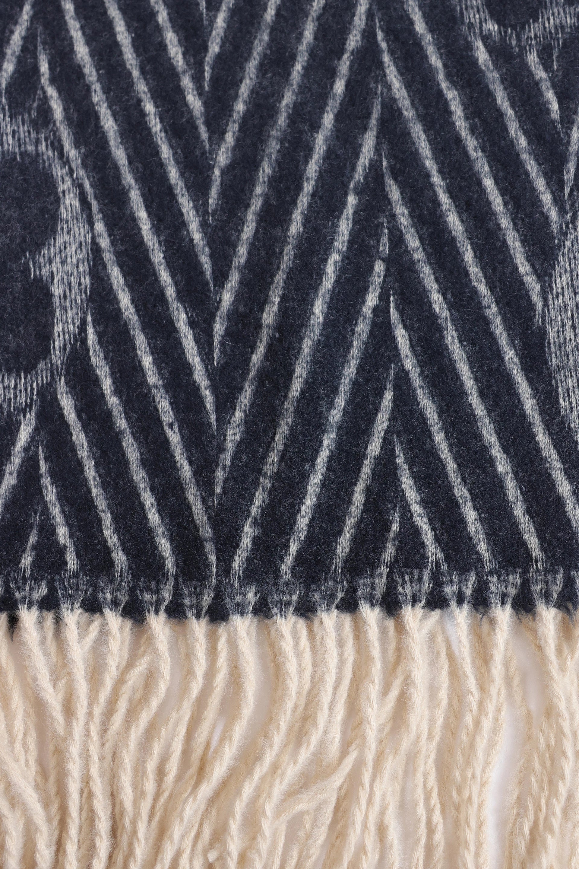 Contrast Striped Knit Shawl - Cougar Clothing