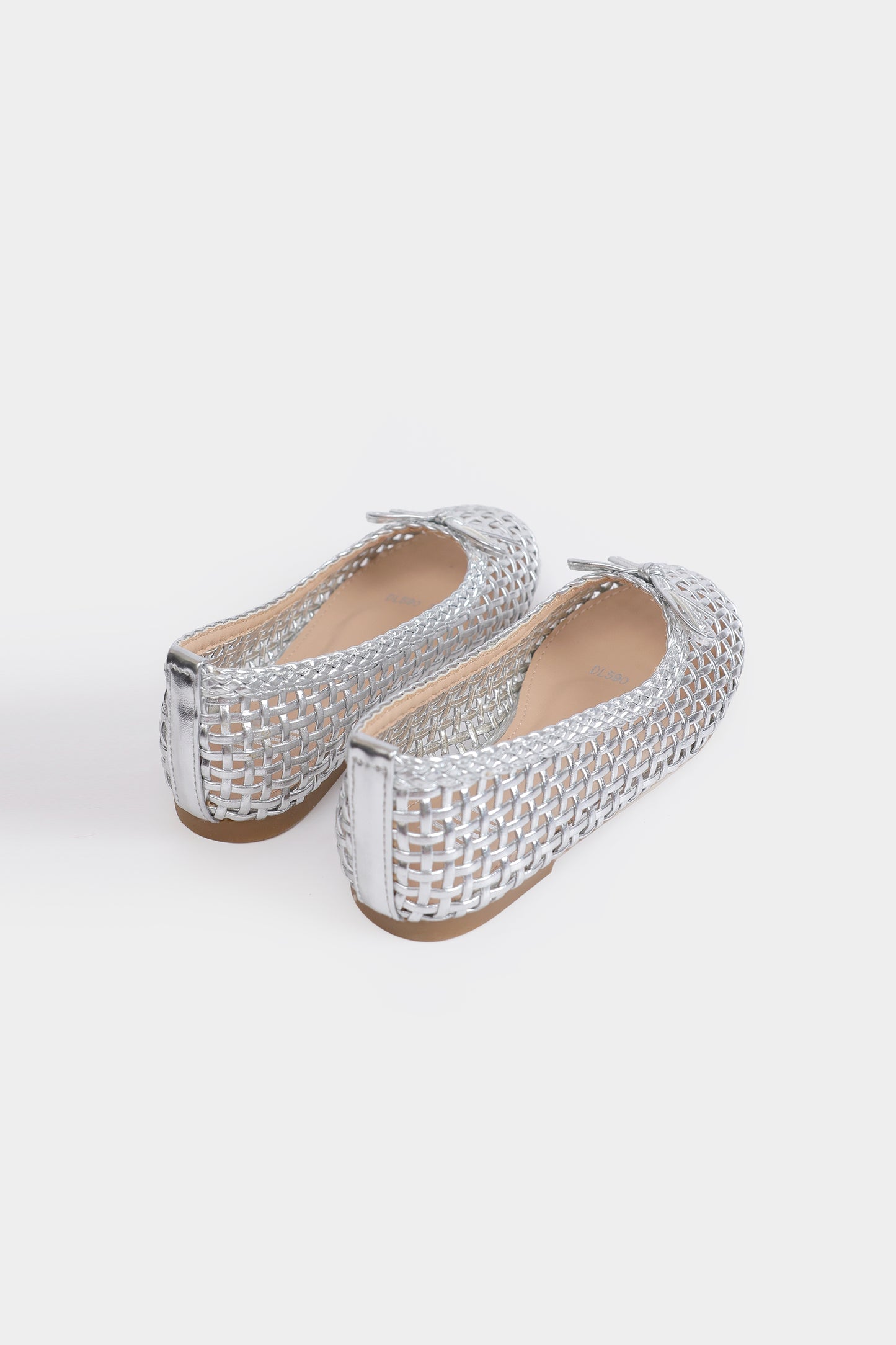 Braided Ballet Flats With Bows - Cougar Clothing