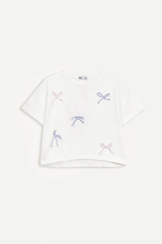 Jersey Tee With Bows - Cougar Clothing