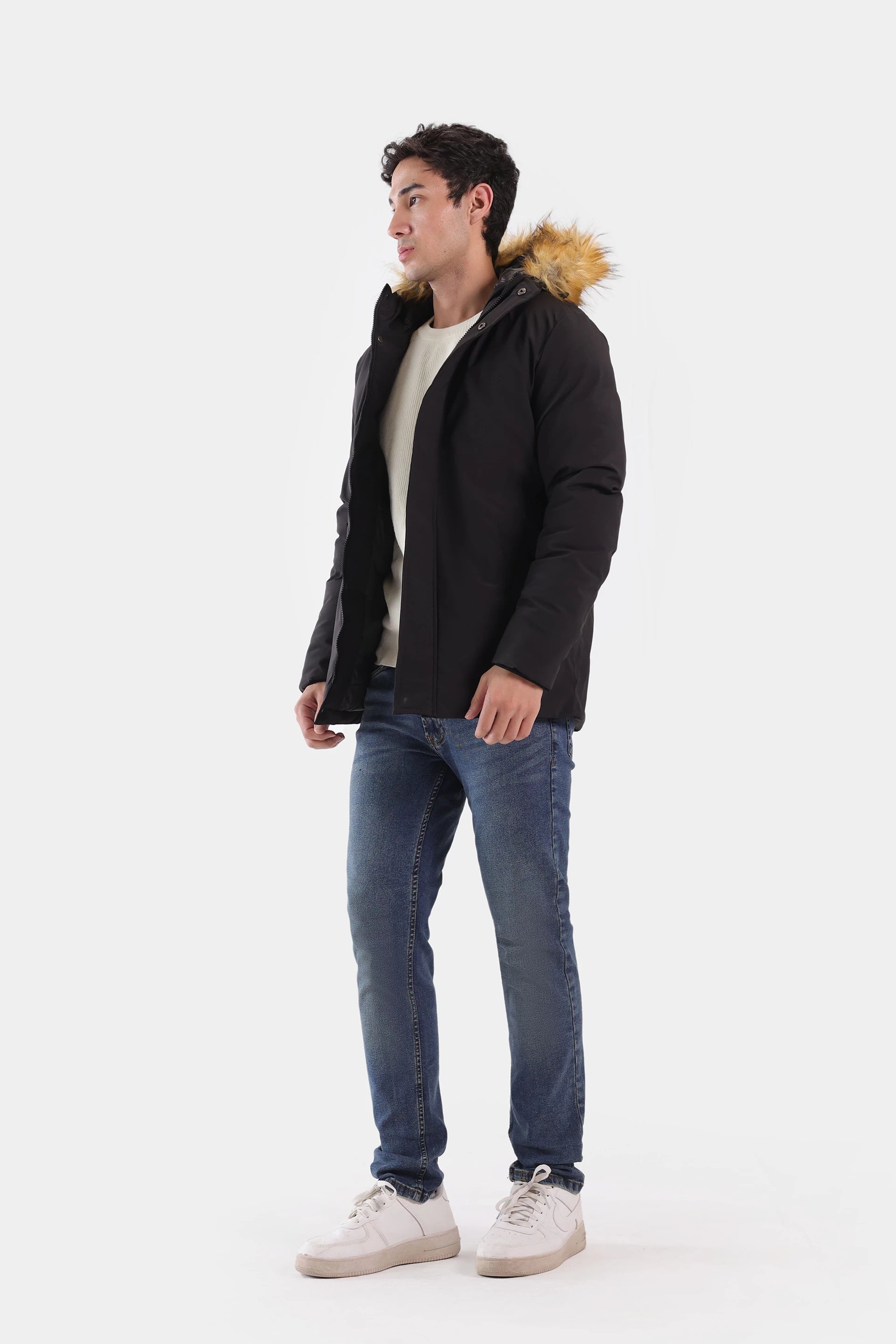 Faux Fur Hooded Jacket - Cougar Clothing