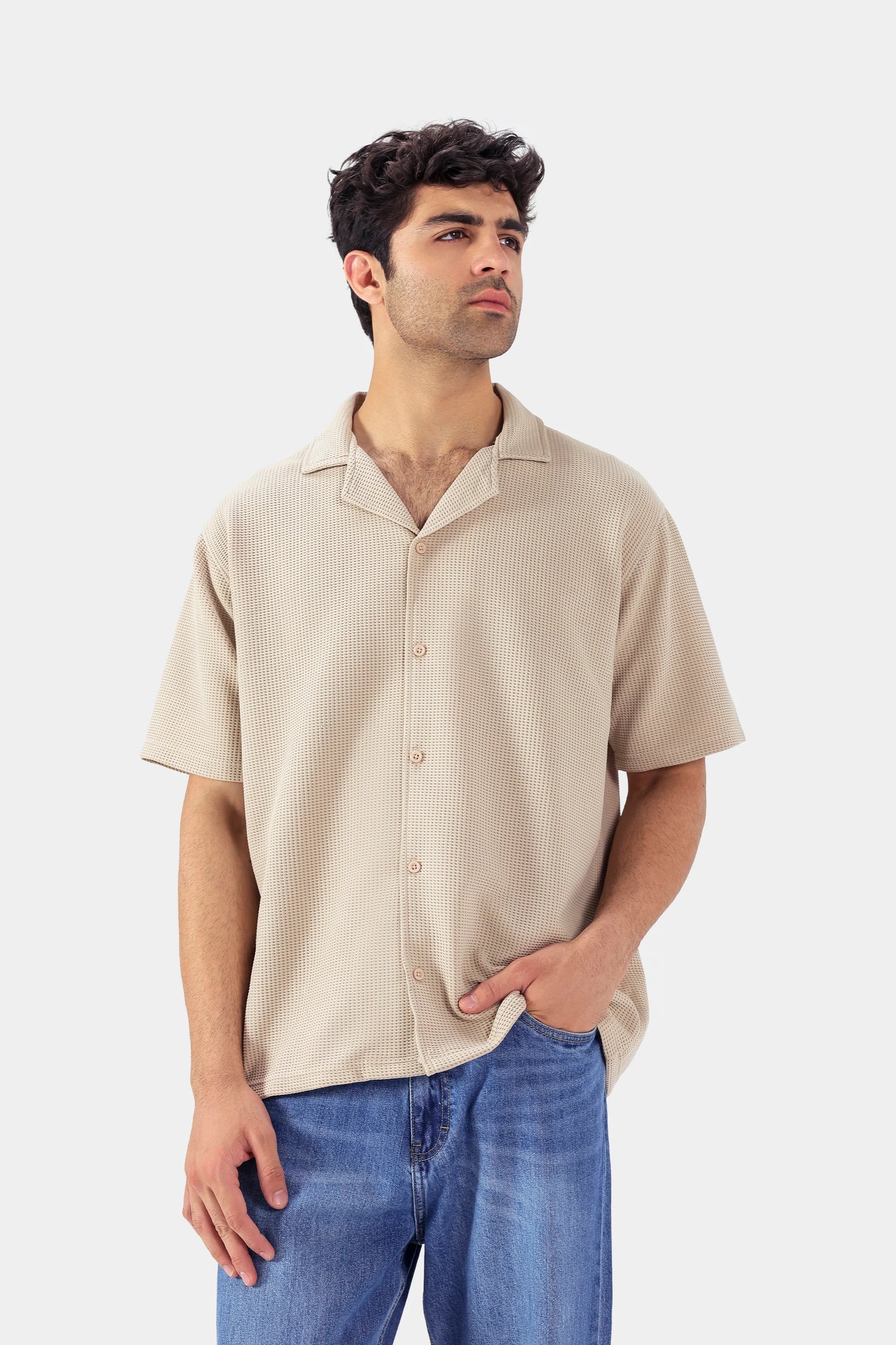 Waffle Knit Shirt - Cougar Clothing