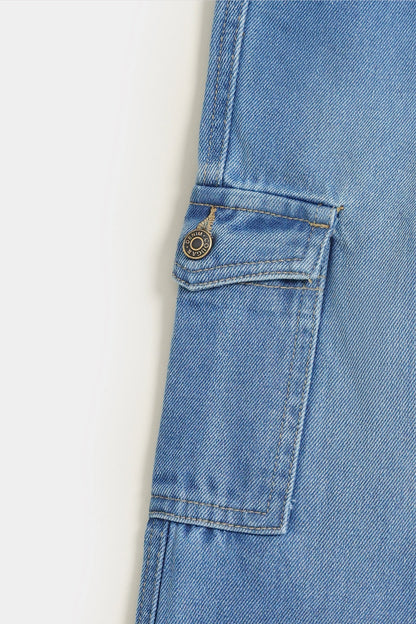 Wide Leg Cargo Jeans - Cougar Clothing